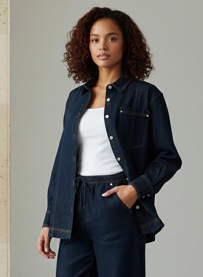 لي كوبر جاكيت دنيم لي كوبر بقصة عادية وجيب - Image 1